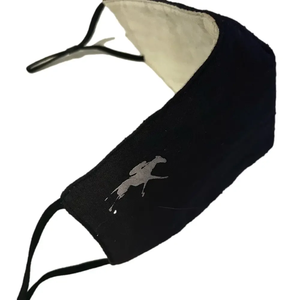 Ralph Lauren Polo Face Mask Navy Blue Unisex Logo Adjustable Straps Authentic